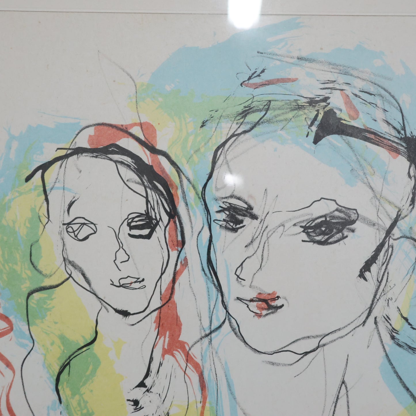 Litografia Ernesto Treccani Madre E Figlio Anni ‘70 66/100