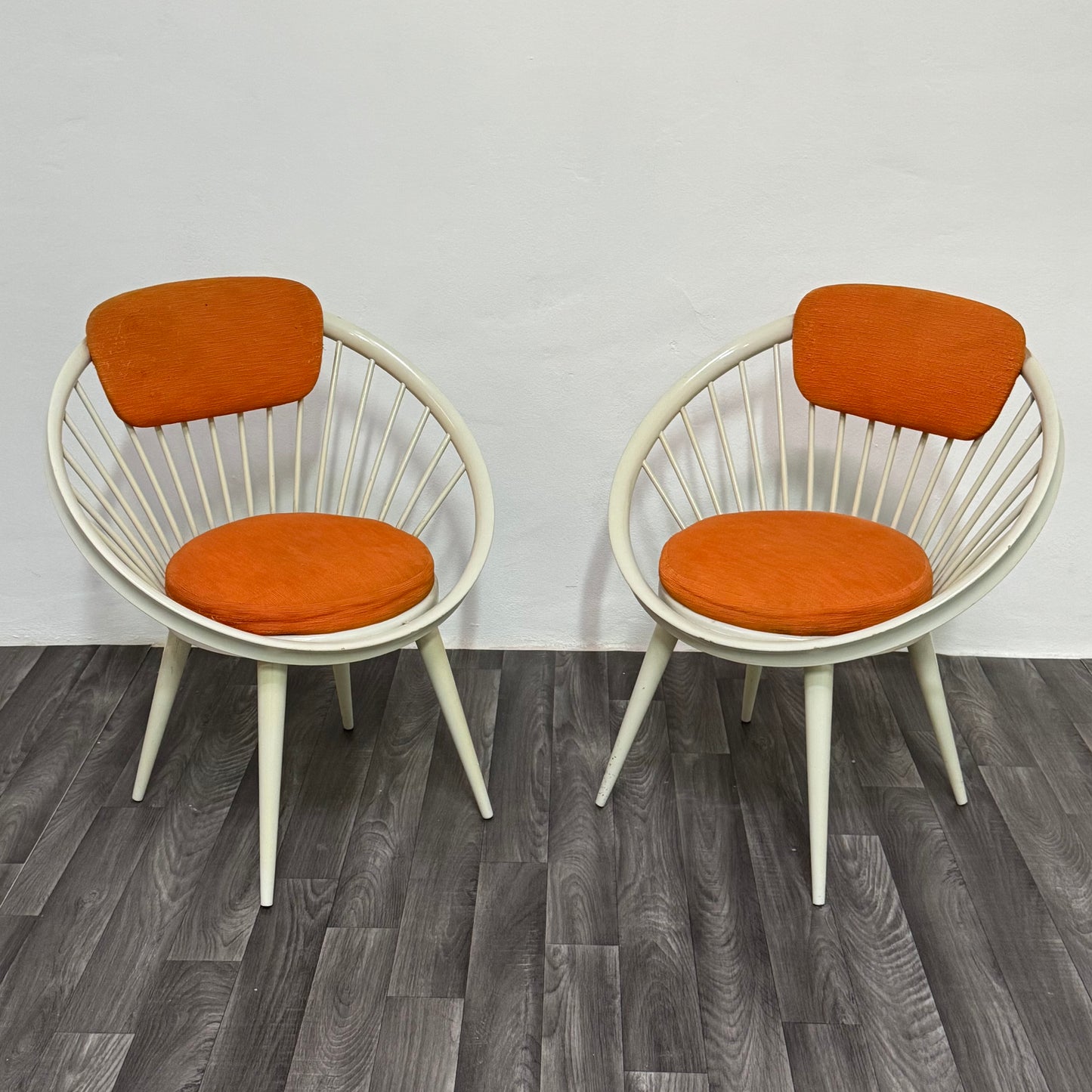 Yngve Ekström Mod.Circle Coppia di Poltroncine Design Scandinavo Anni ‘60