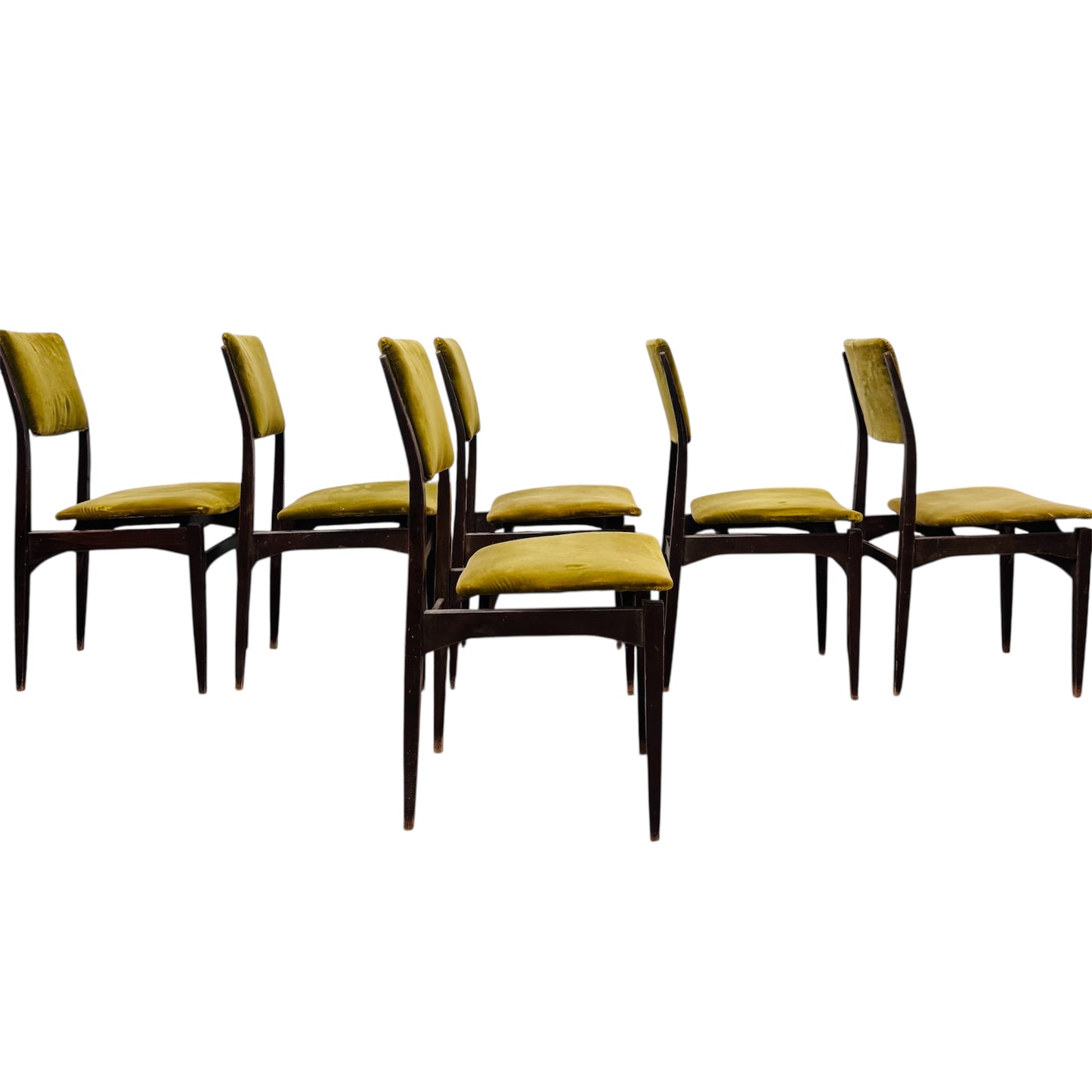 Gio Ponti Style Set Di 6 Sedie Da Pranzo Anni ‘60 Design Modernariato