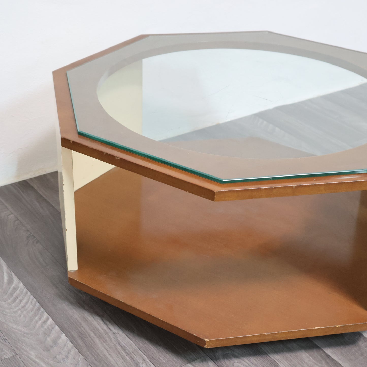 Tavolo da caffè ottagonale space age 1970’s Design modernariato