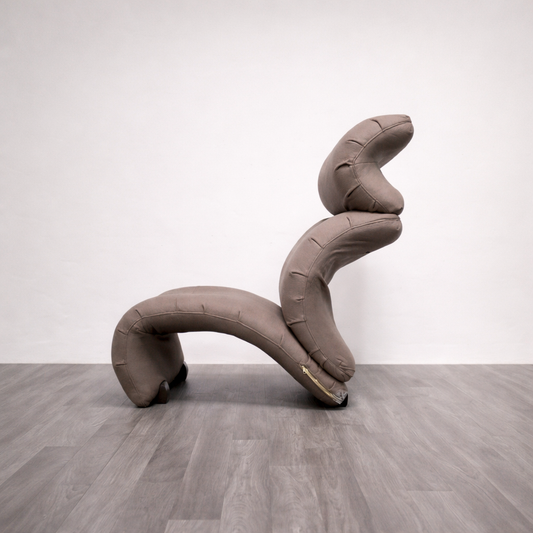 Poltrona struttura Onde Design Postmoderno anno 80 Modernariato