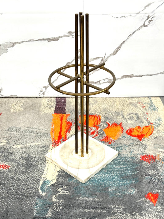 Renato Zevi Metalarte Portaombrelli Marmo E Ottone Design Modernariato