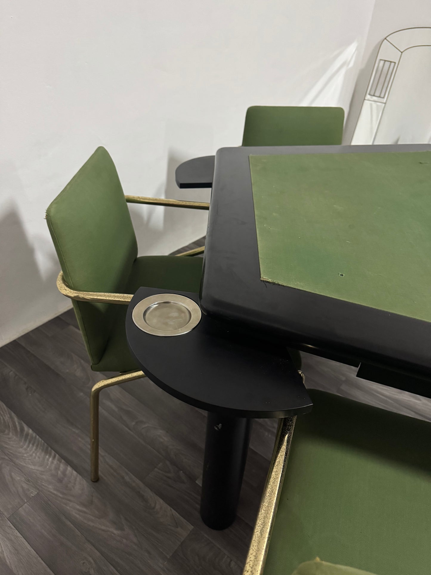 Set Tavolo Da Gioco Con 5 Sedie Modernariato Design Anni ‘70