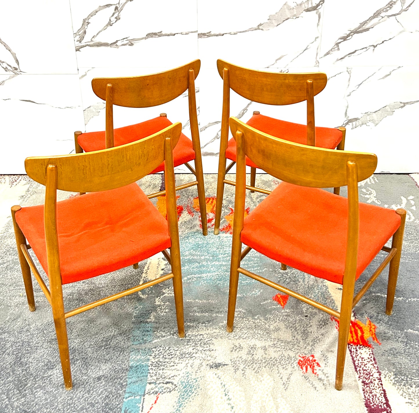Set Da Pranzo 4 Sedie Design Scandinavo Anni ‘60 Design Modernariato