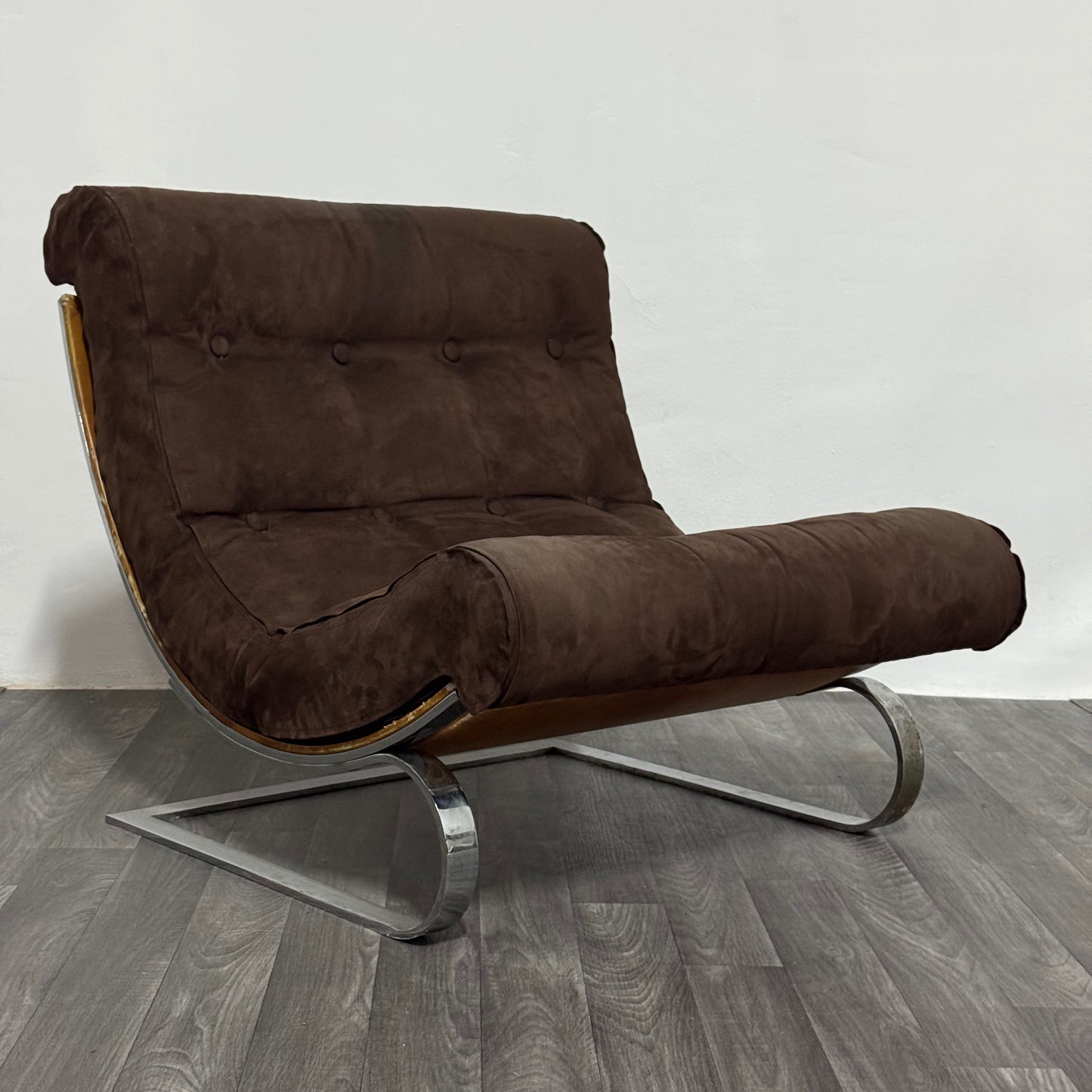 Renato Balestra Cinova 1973 Poltrona Design Acciaio Cromato Modernariato