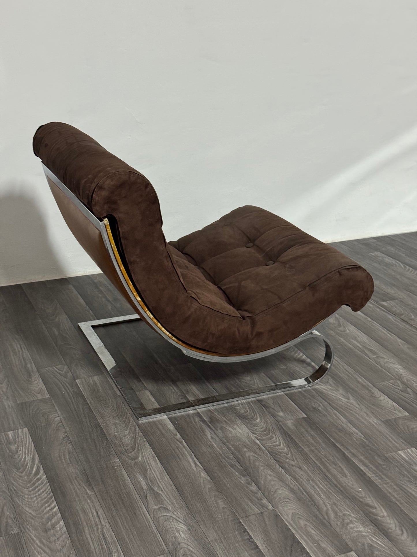 Renato Balestra Cinova 1973 Poltrona Design Acciaio Cromato Modernariato