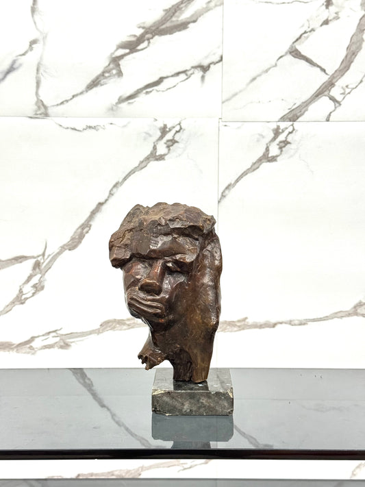 Scultura Volto Scolpito Liliana Casella Muratti Anni 70