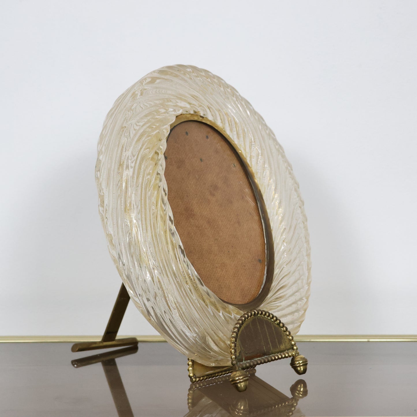 Barovier & Toso Attr. Cornice Portafoto In Vetro Di Murano Anni ‘40 Design Italy