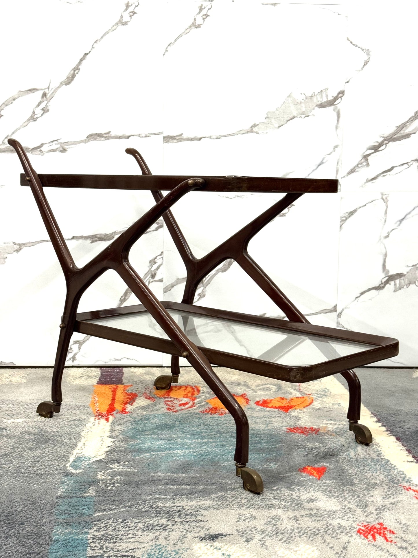 Cesare Lacca Carrello Portavivande Legno 1950’s Mid Century Design