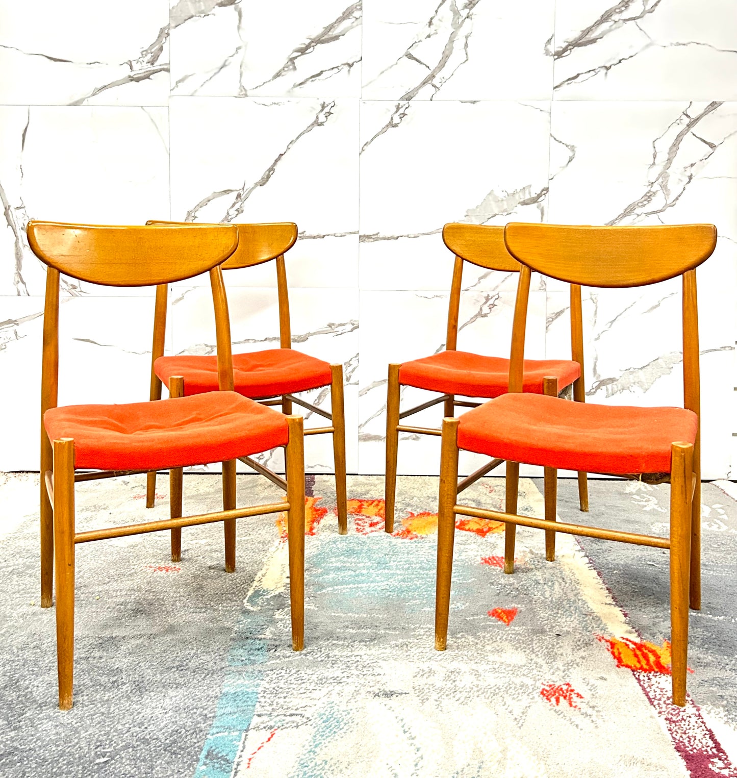 Set Da Pranzo 4 Sedie Design Scandinavo Anni ‘60 Design Modernariato