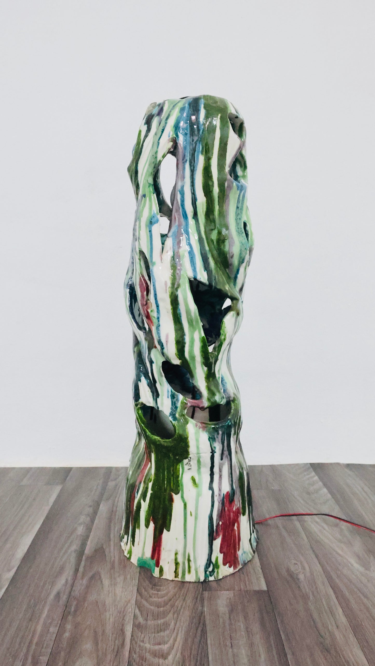 Ernesto Treccani Attr. Lampada Da Tavolo O Da Terra Ceramica Design Modernariato