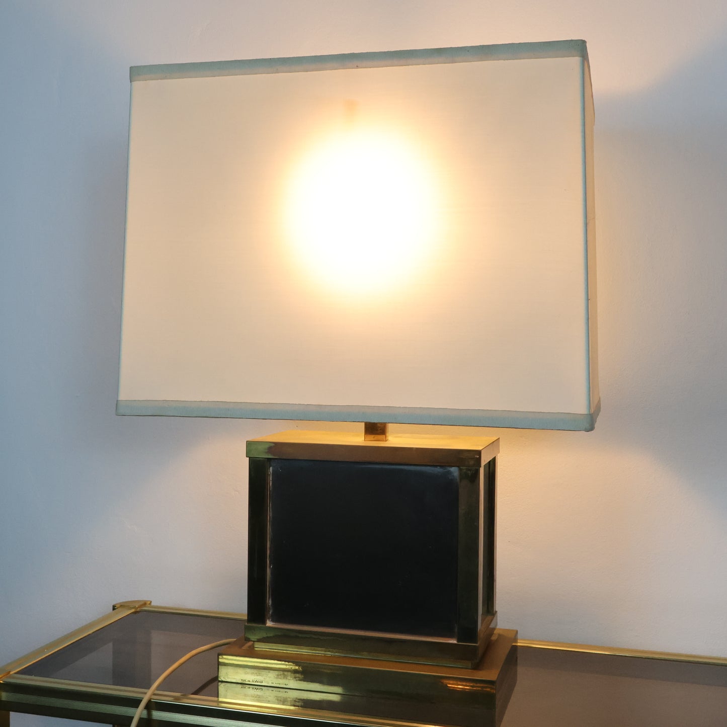 Liwan’s Roma Lampada Da Tavolo Hollywood Regency Ottone Design Italiano Anni ‘70