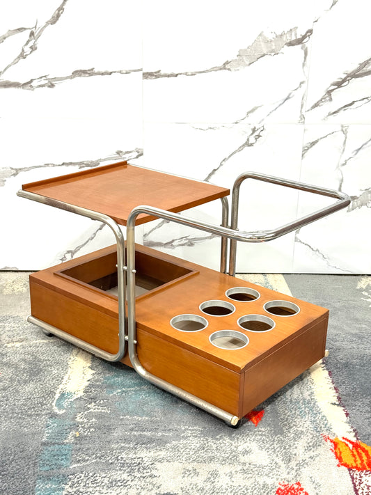 Carrello Portavivande Bauhaus Marcel Breuer Style 1970’s Design Modernariato