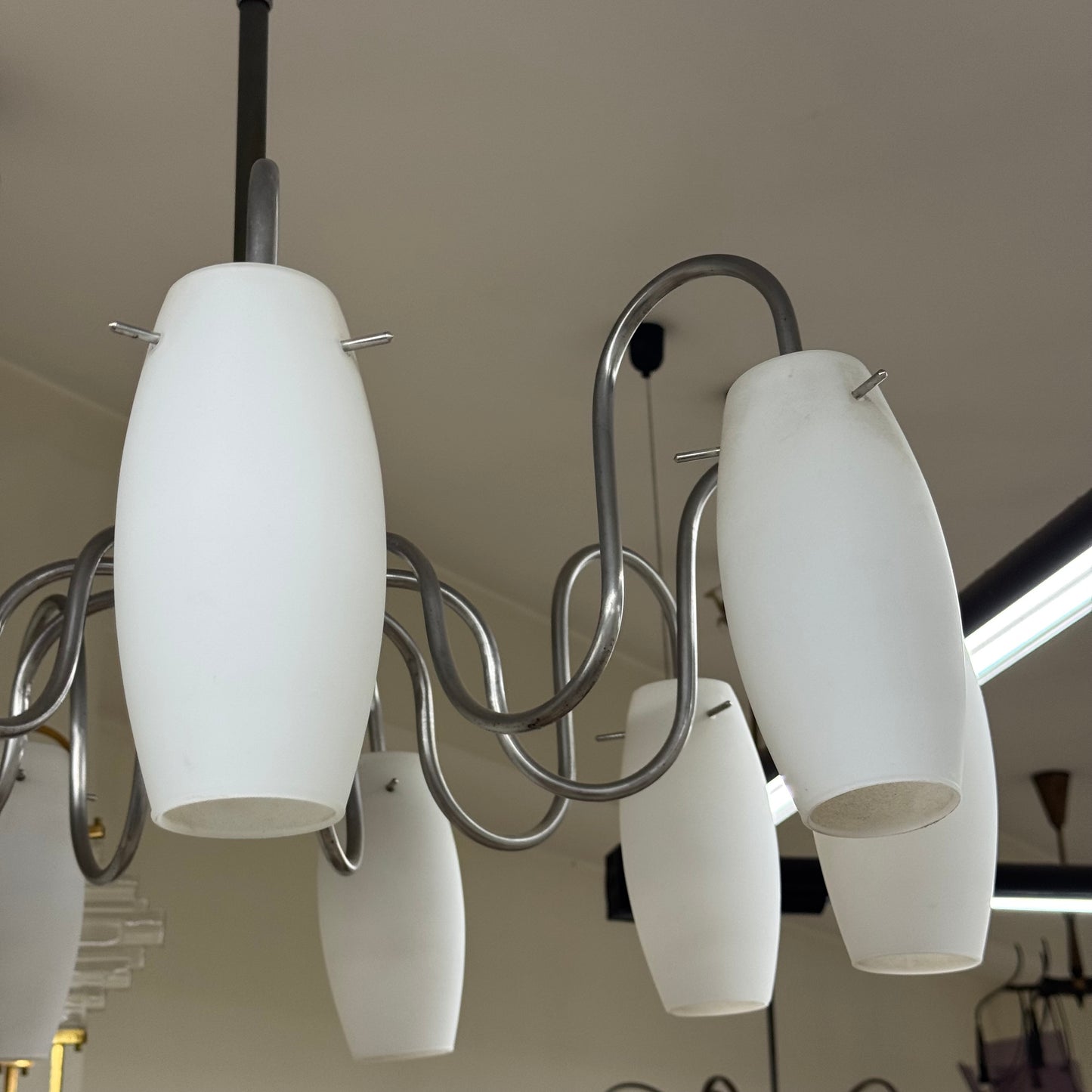 Lampadario Future Design 1970’s Mid-Century Modernariato 9 Luci