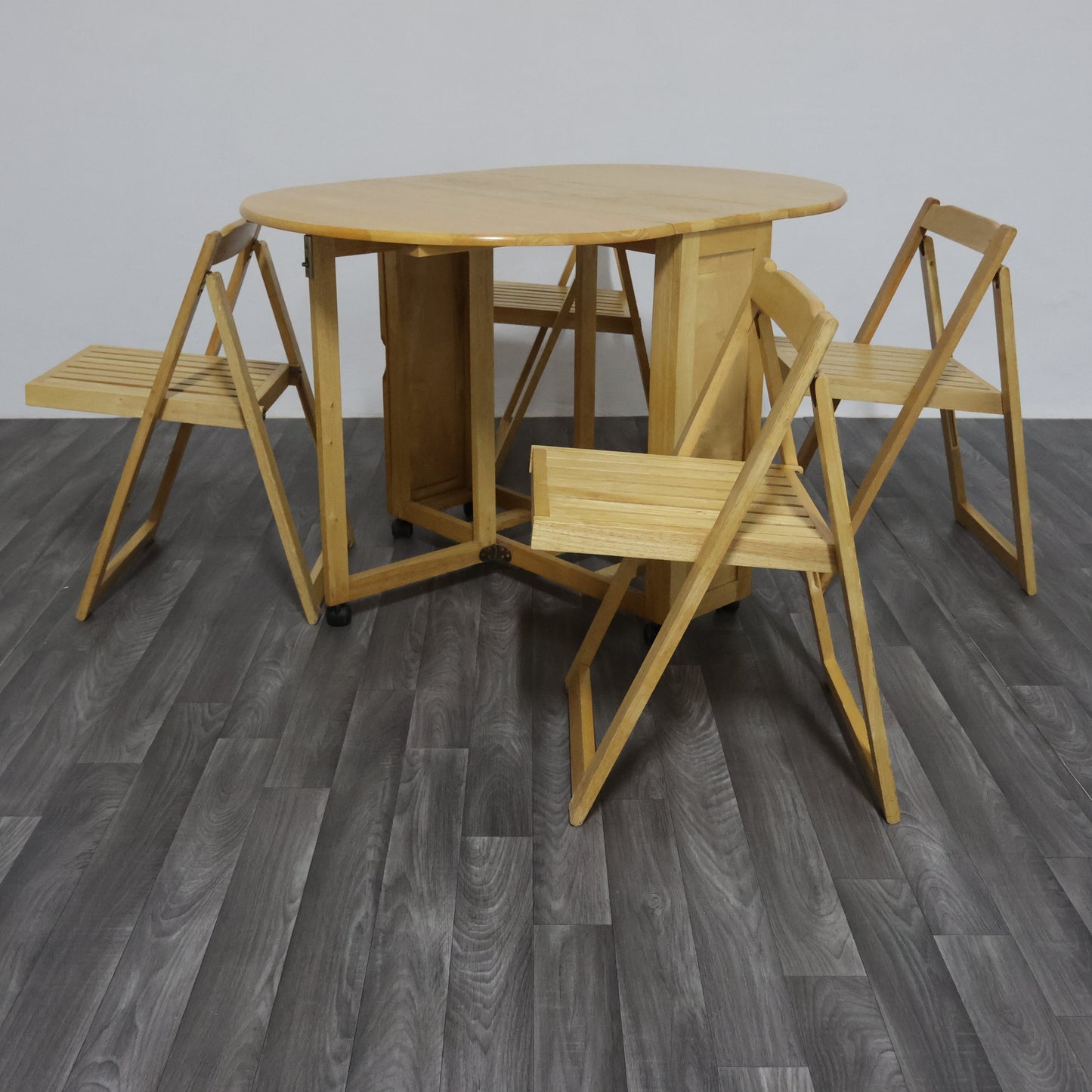 Set Tavolo E Sedie Richiudibile Design Scandinavo Anni 80 Modernariato