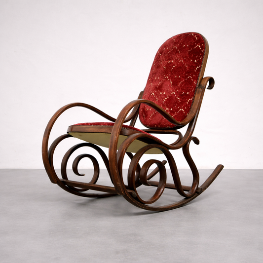 Poltrona A Dondolo Thonet Vintage Mid-Century Design