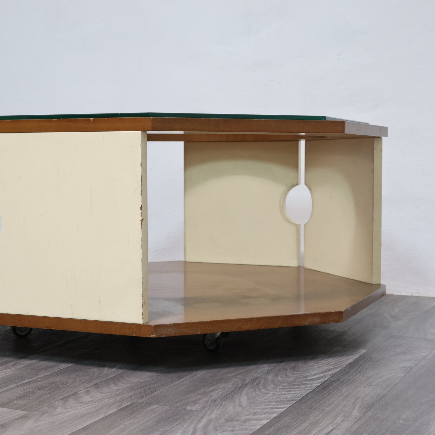 Tavolo da caffè ottagonale space age 1970’s Design modernariato