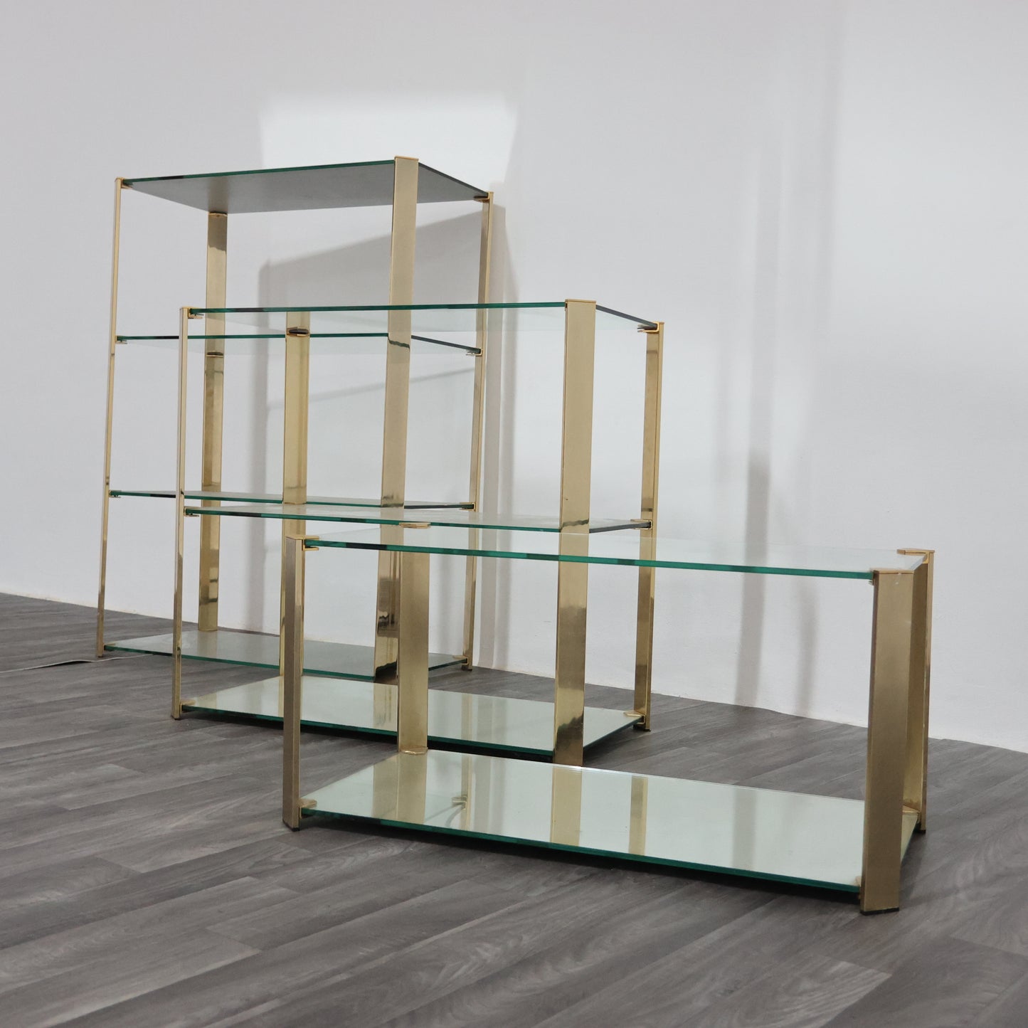 Gallotti & Radice Tris Di Vetrinette Mensole Hollywood Regency Design 1970’s