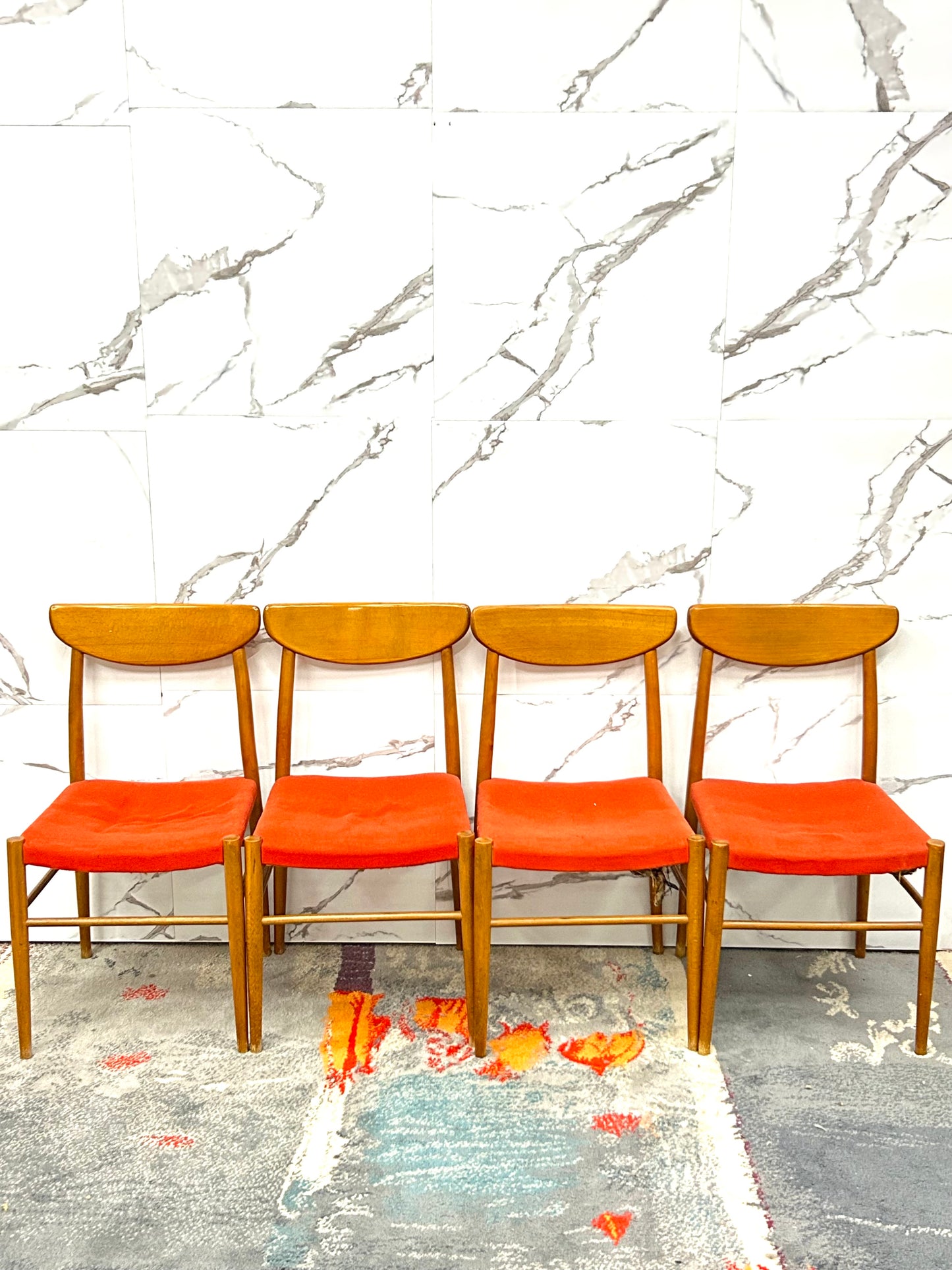 Set Da Pranzo 4 Sedie Design Scandinavo Anni ‘60 Design Modernariato