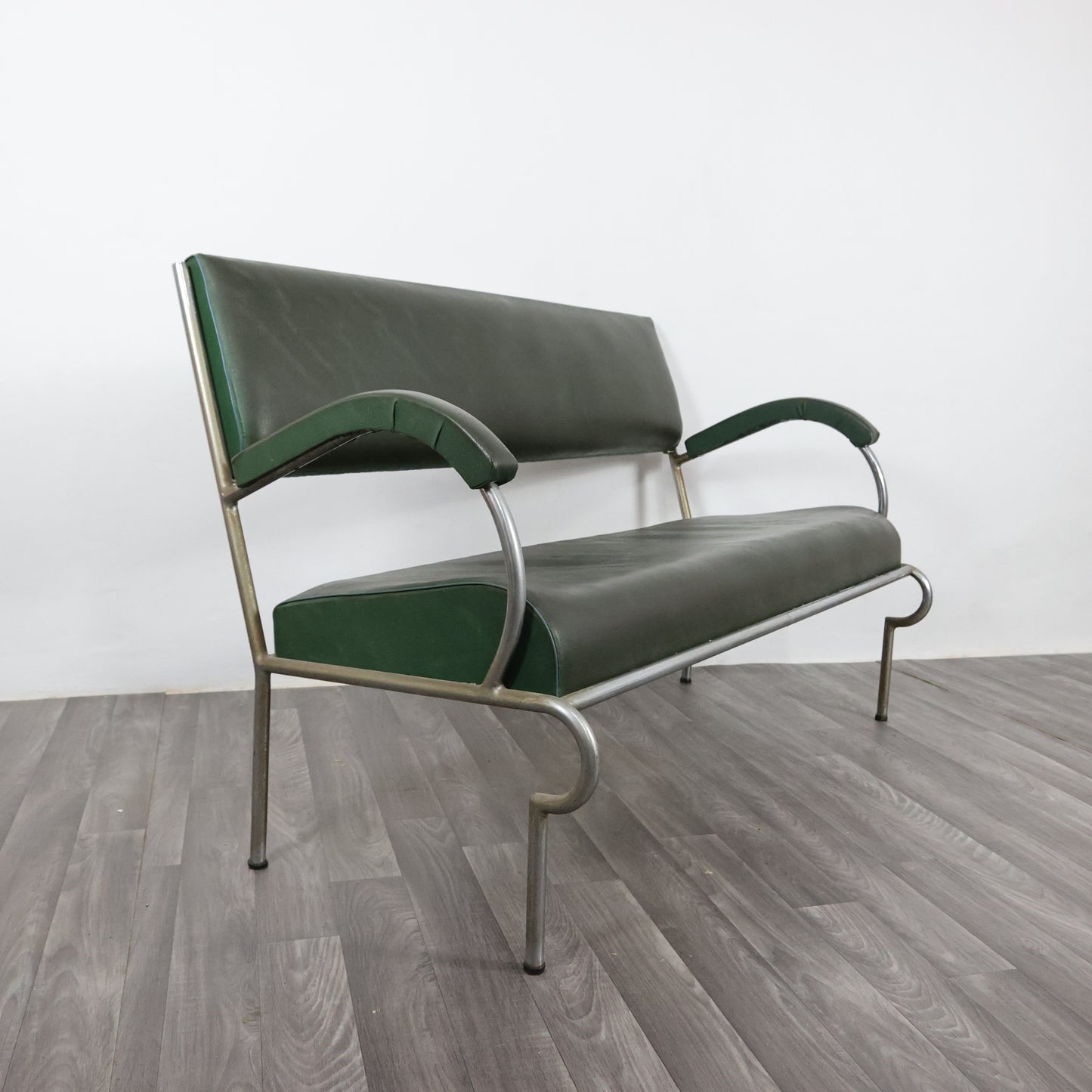 Divanetto Bauhaus Cantilever Anni ‘30 In Acciaio Tubolare Design Modernariato