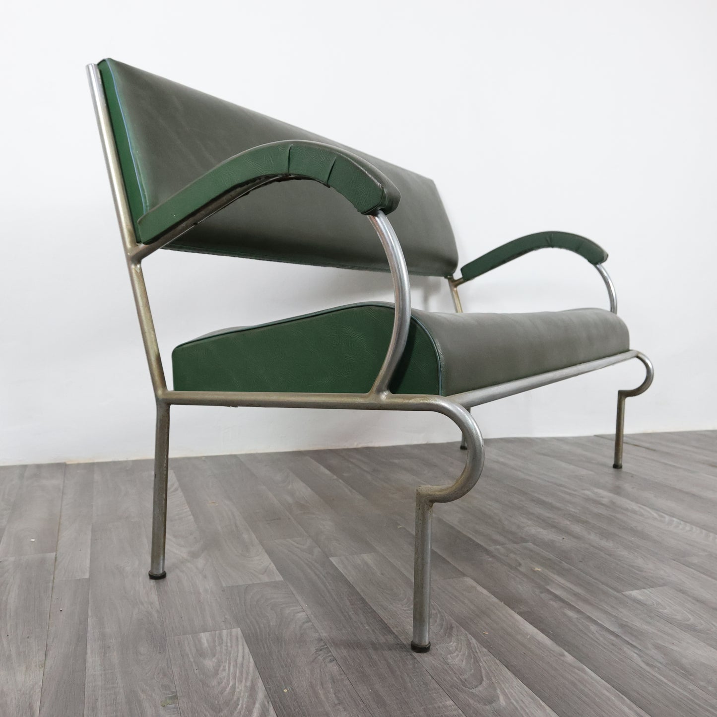 Divanetto Bauhaus Cantilever Anni ‘30 In Acciaio Tubolare Design Modernariato