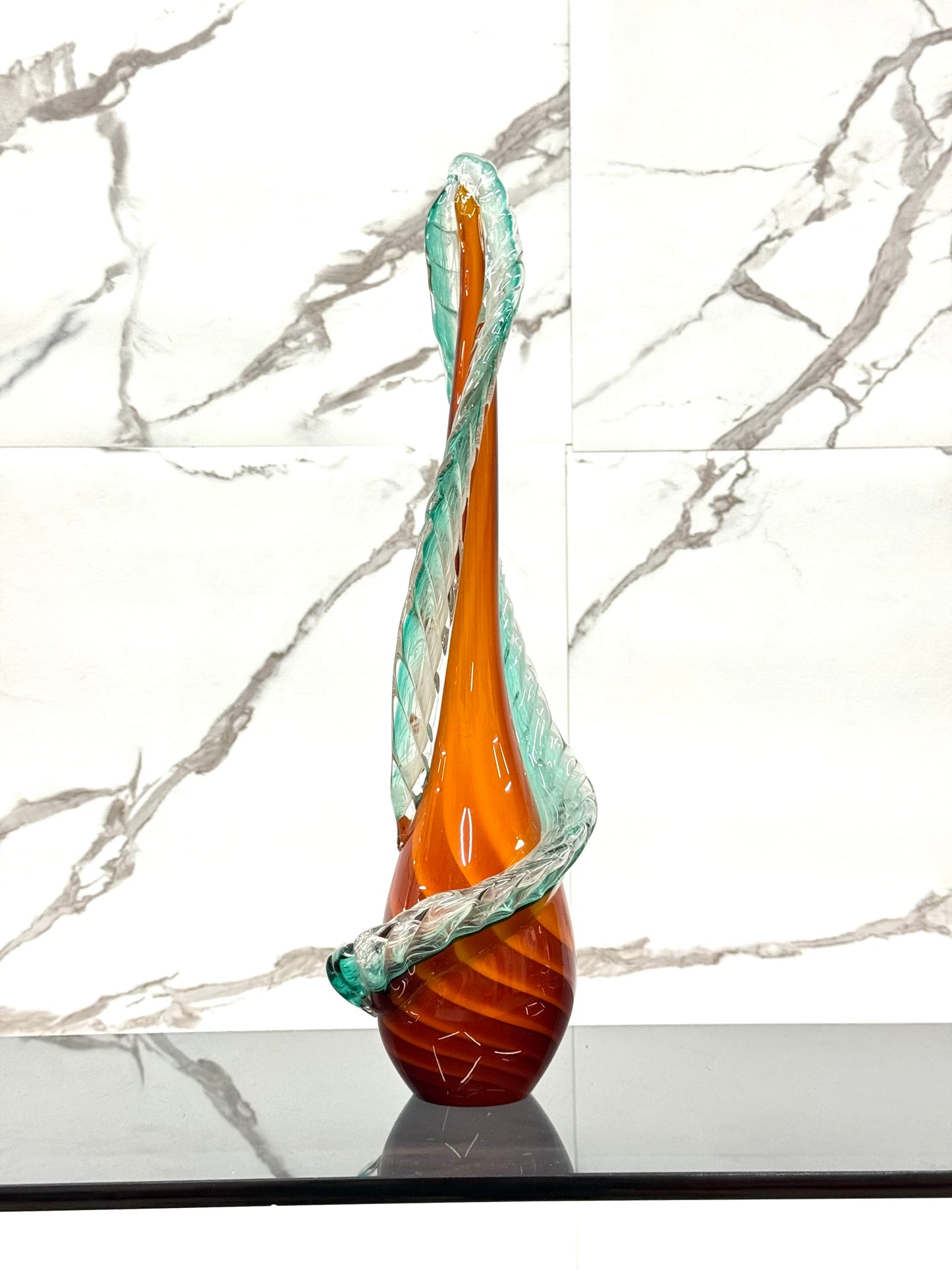 SCULTURA IN VETRO DI PRAGA VINTAGE ANNI 80