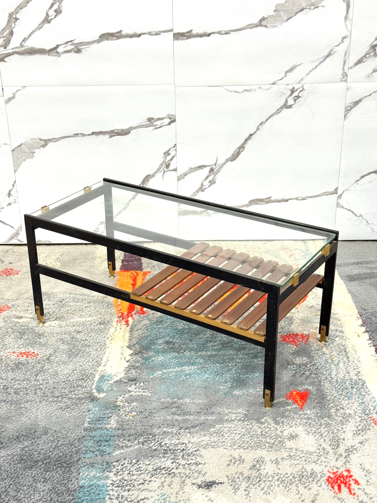 Sant’Ambrogio & De Berti Tavolino da salotto legno anni 60 design Modernariato