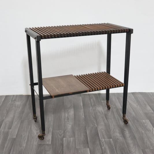 Carrello Mid-Century moderno In Teak , Danimarca, anni '60 Design