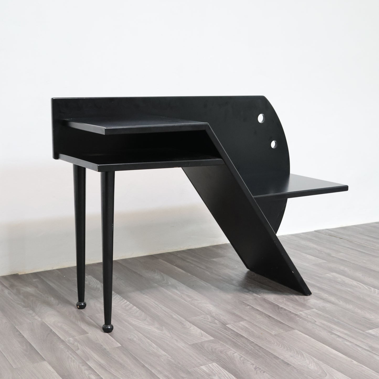 Paolo Pallucco Attr. Panchetta Con Tavolino E Portariviste Postmoderno Anni 80