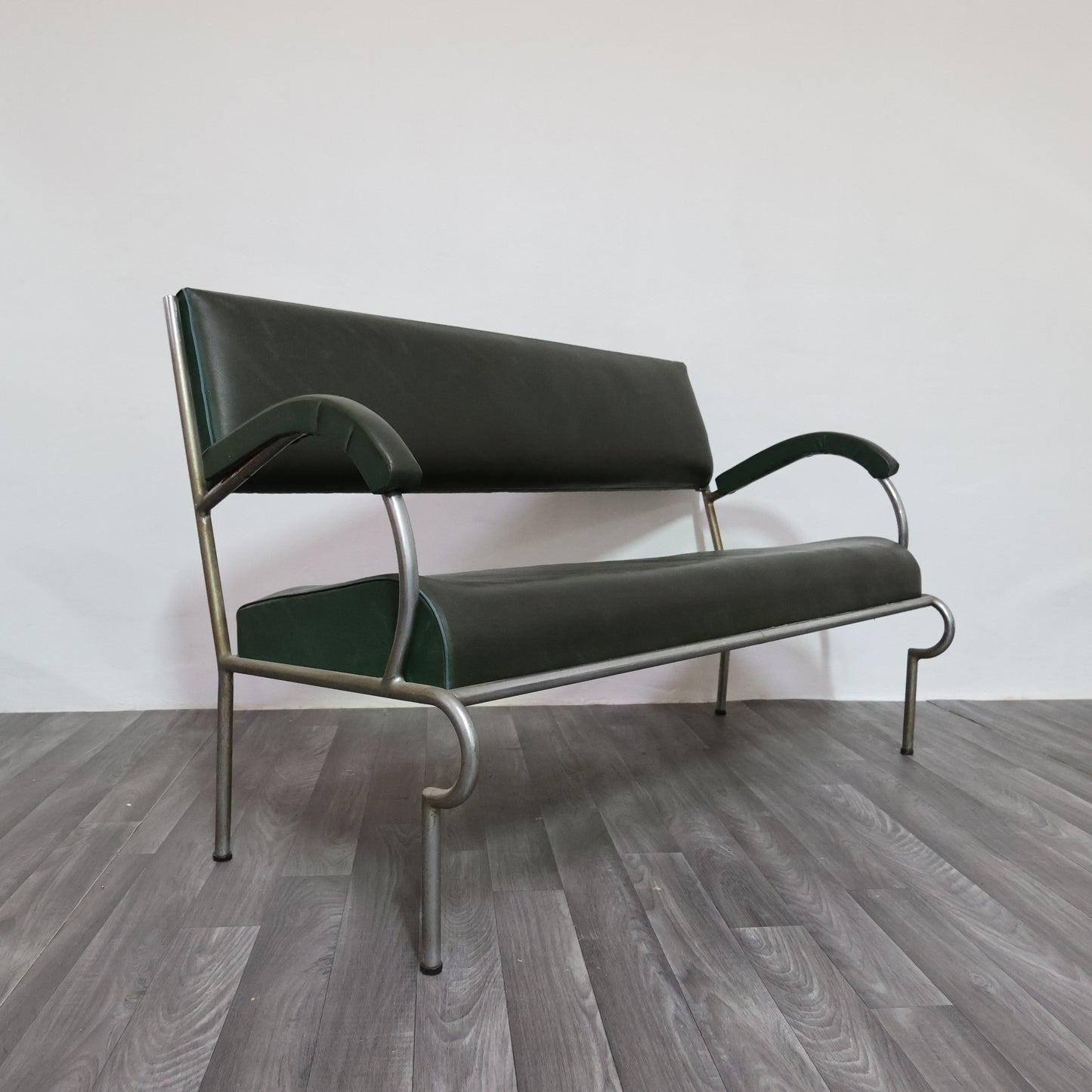 Divanetto Bauhaus Cantilever Anni ‘30 In Acciaio Tubolare Design Modernariato