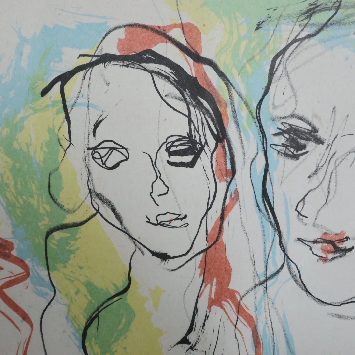 Litografia Ernesto Treccani Madre E Figlio Anni ‘70 66/100