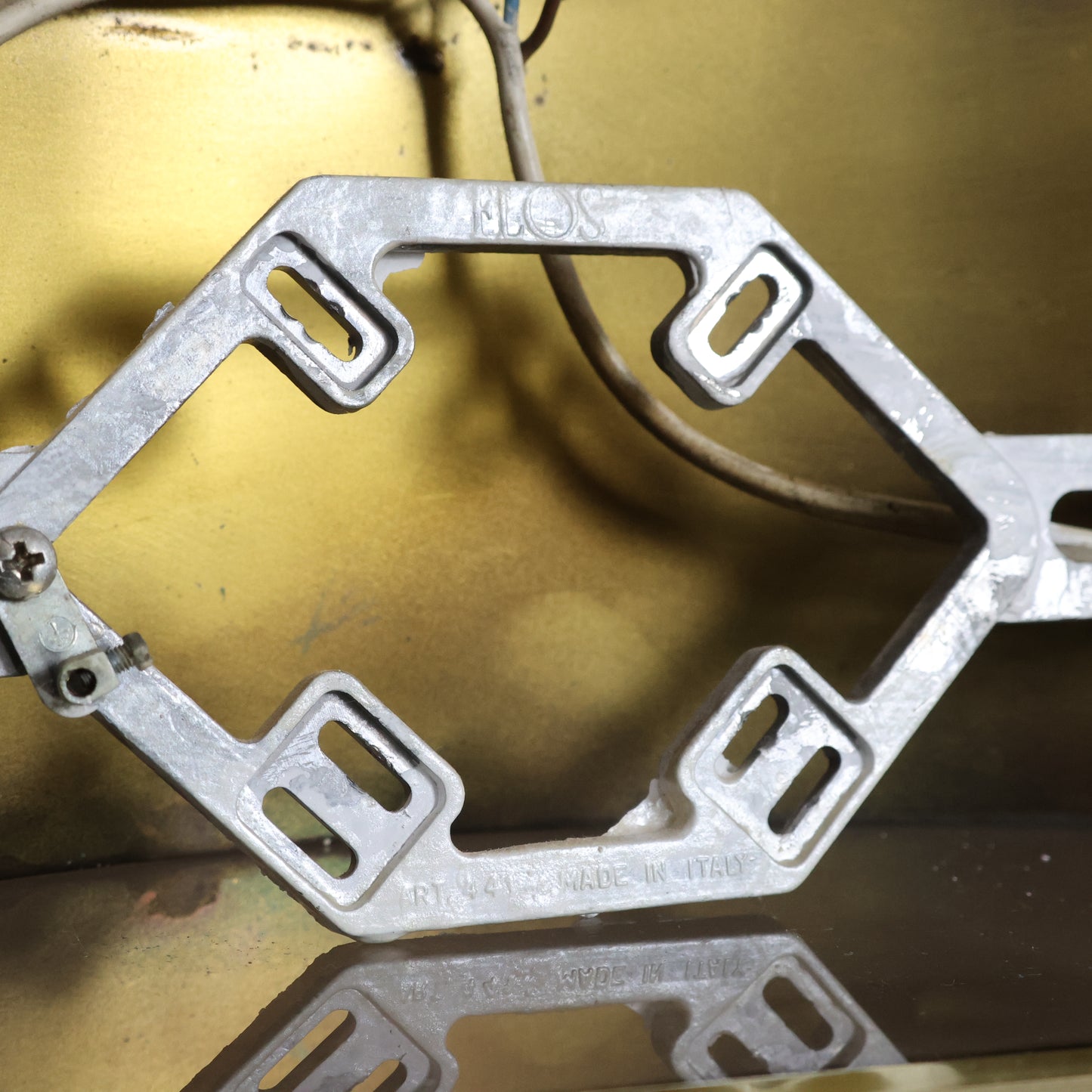 Afra & Tobia Scarpa Foglio Flos Coppia Di Applique Ottone Zapponato 1967 Design