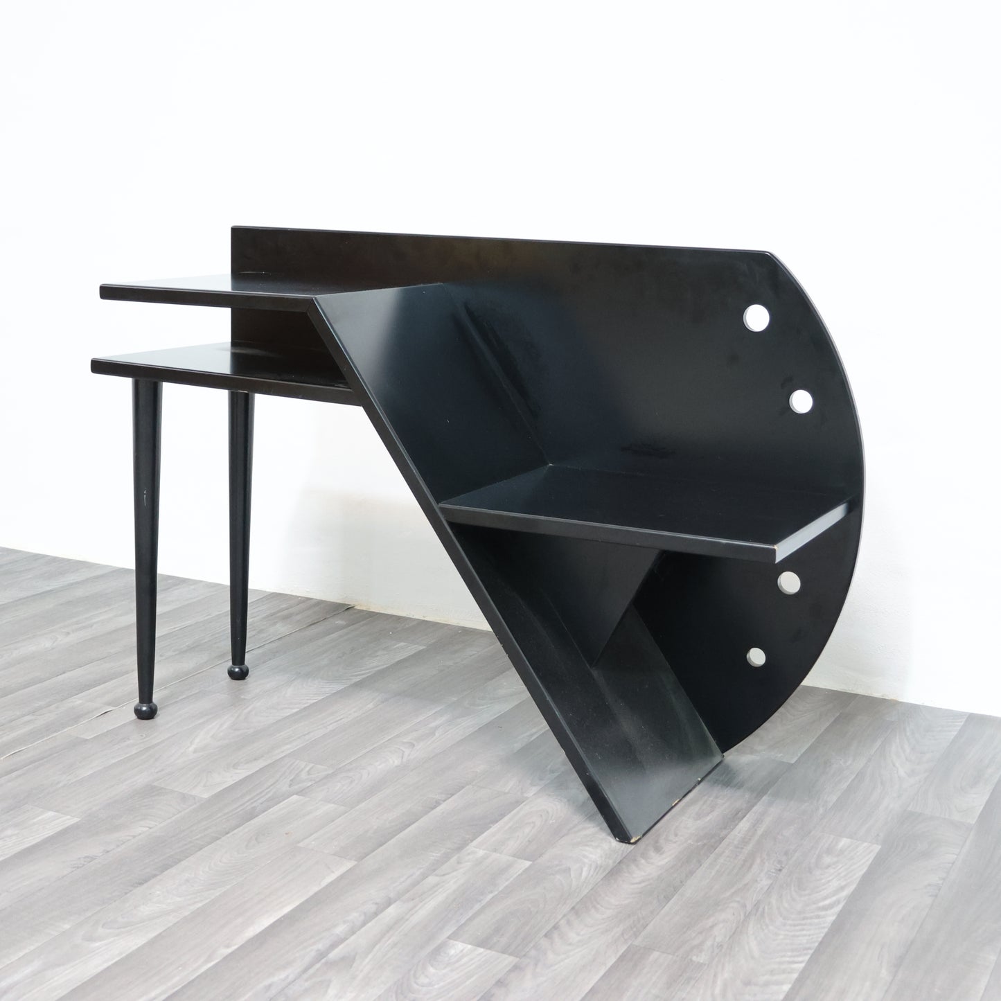 Paolo Pallucco Attr. Panchetta Con Tavolino E Portariviste Postmoderno Anni 80