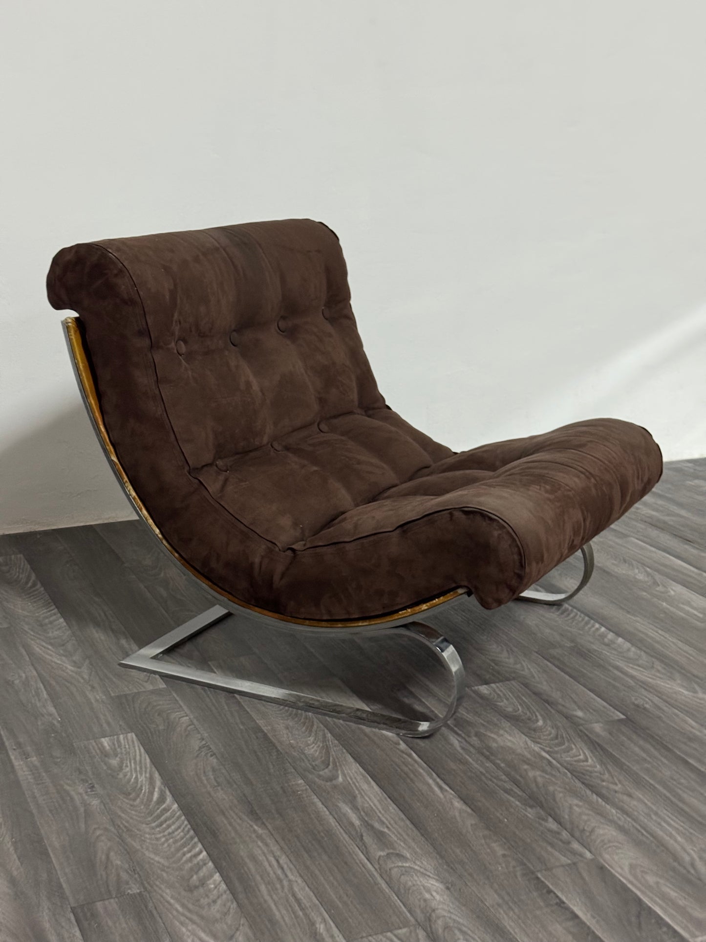 Renato Balestra Cinova 1973 Poltrona Design Acciaio Cromato Modernariato