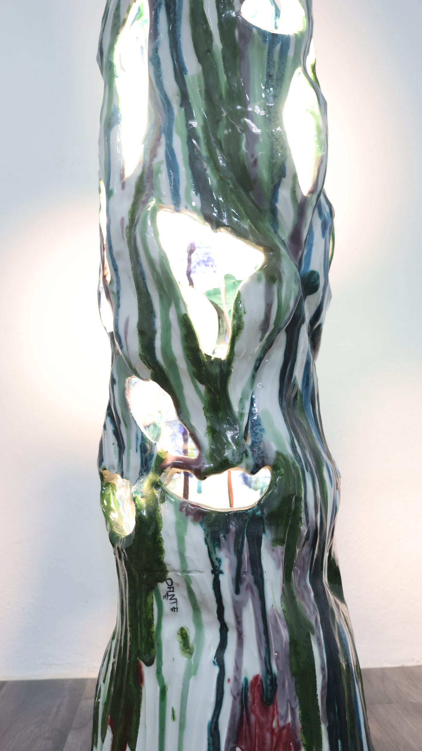 Ernesto Treccani Attr. Lampada Da Tavolo O Da Terra Ceramica Design Modernariato