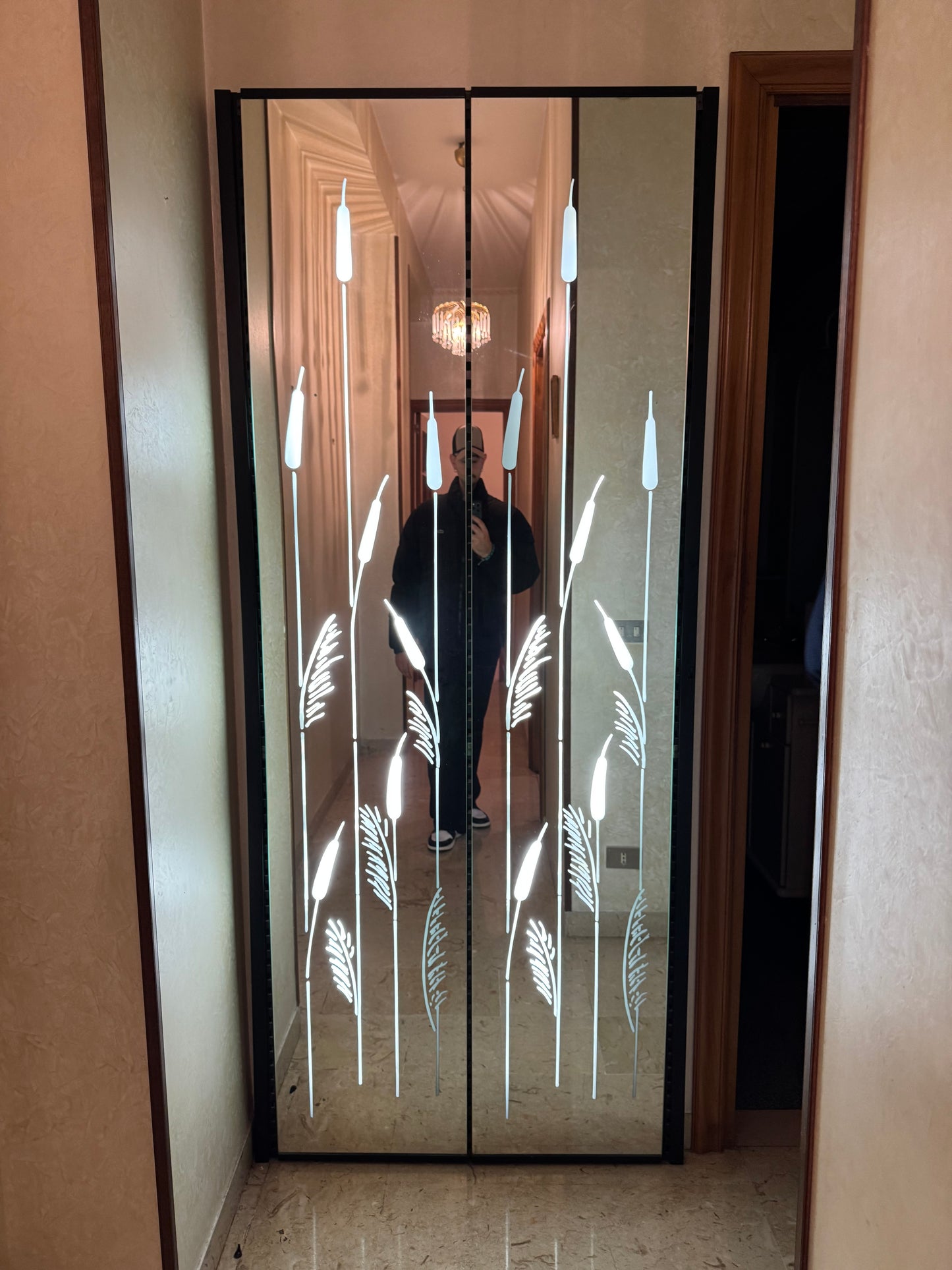 Specchio Retroilluminato Da Parete Design Anni ‘80 Modernariato