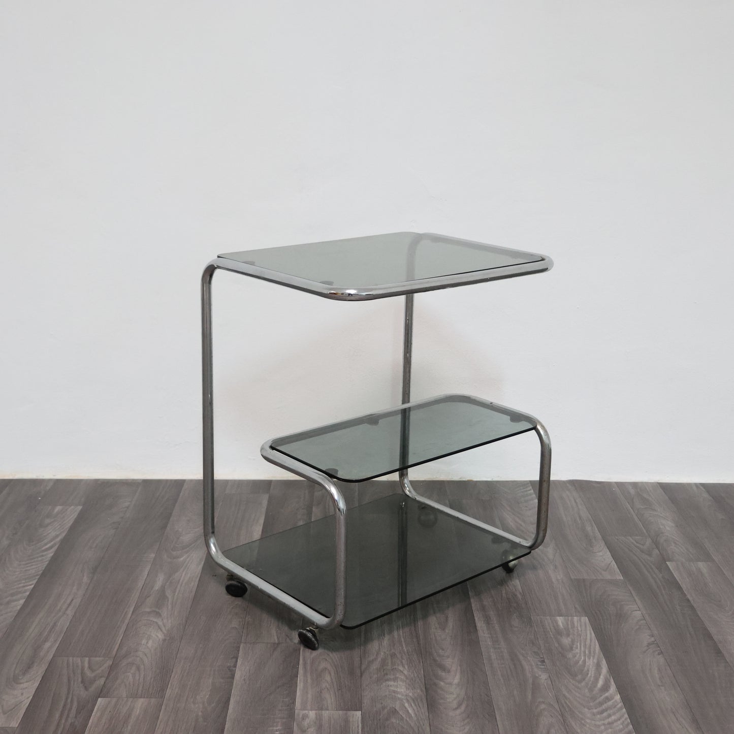 Carrello Portavivande Triplo Ripiano Anni 70 Acciaio Design Modernariato