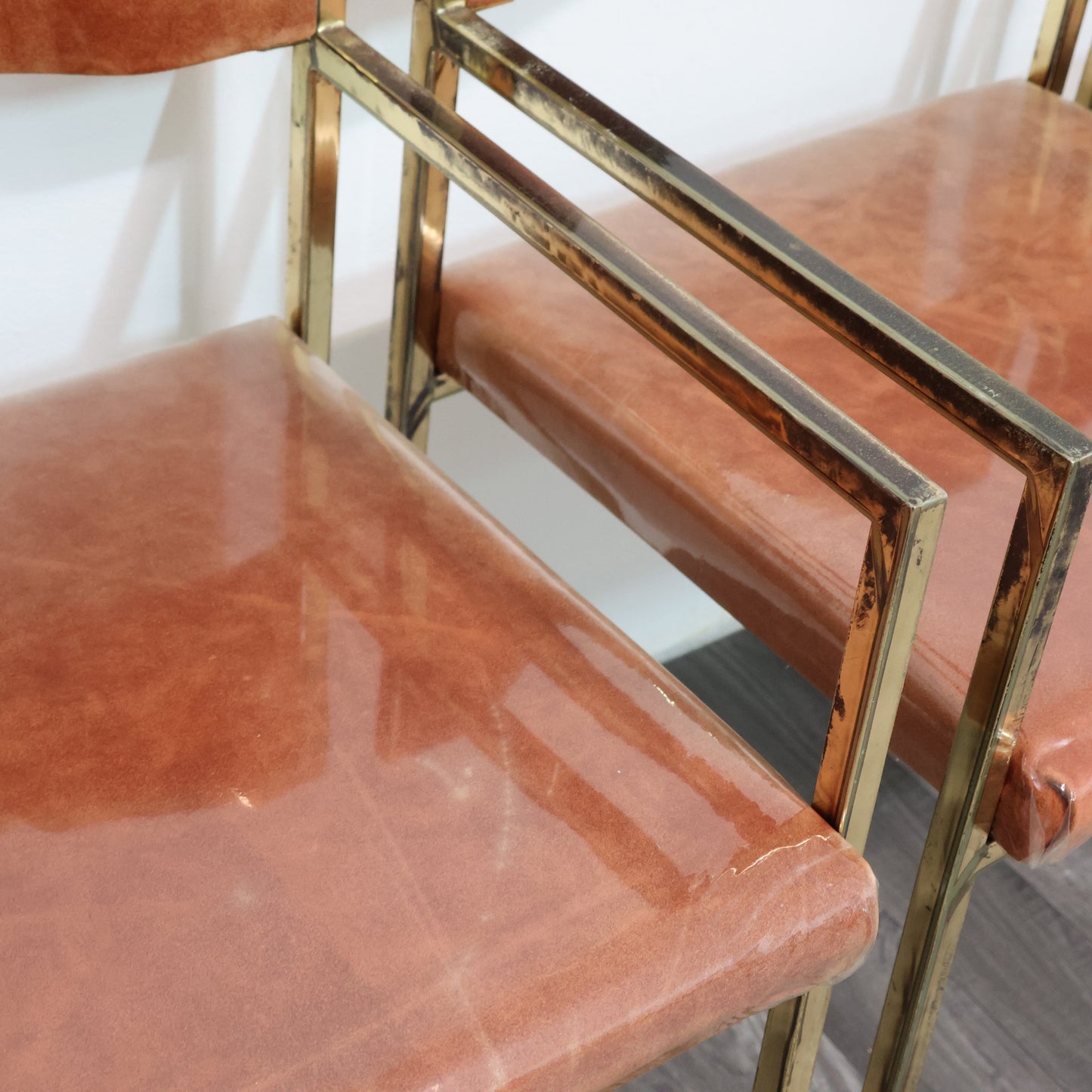 Set Di 4 Poltroncine Da Pranzo Hollywood Regency Anni 70 Modernariato