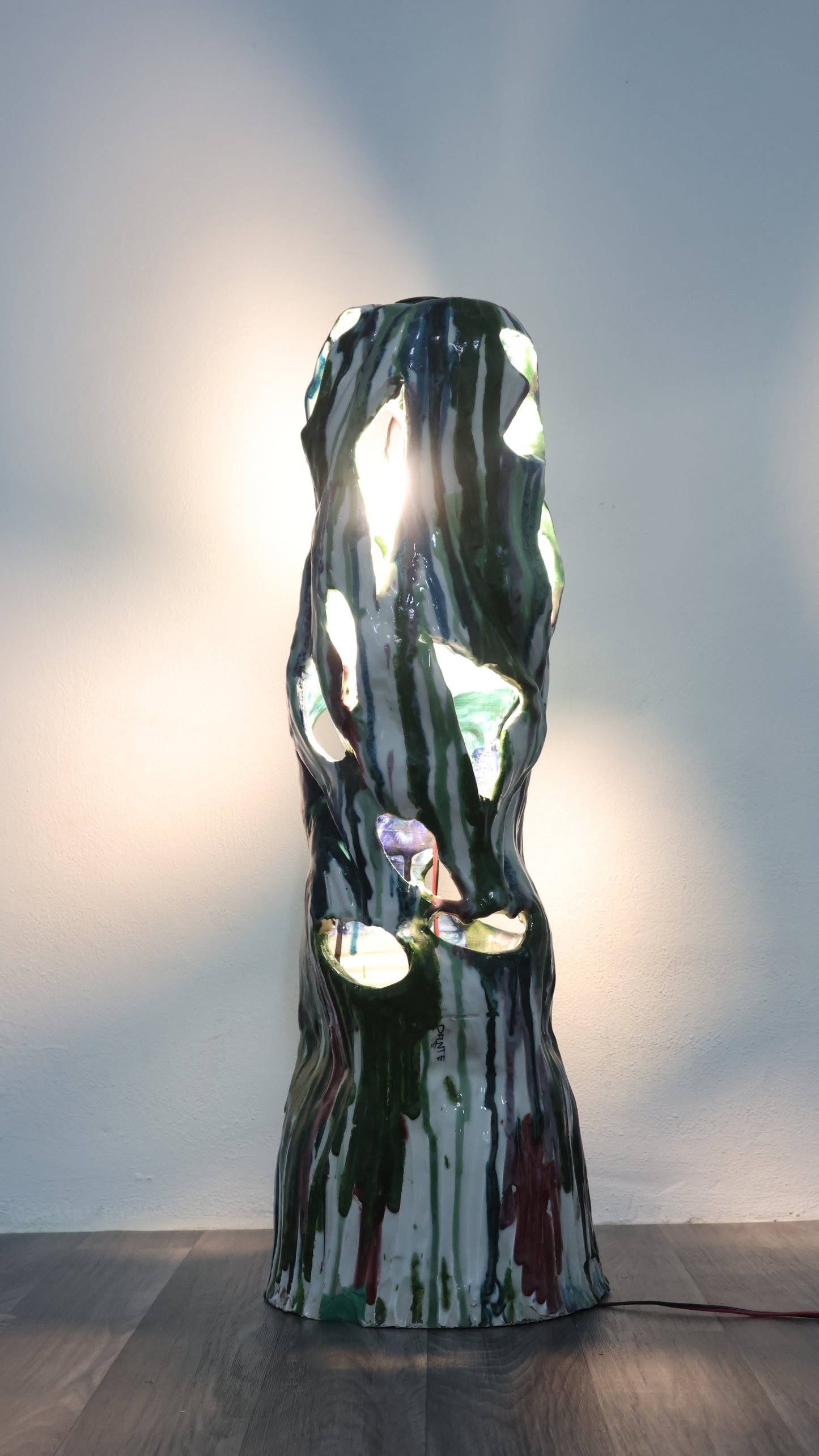 Ernesto Treccani Attr. Lampada Da Tavolo O Da Terra Ceramica Design Modernariato