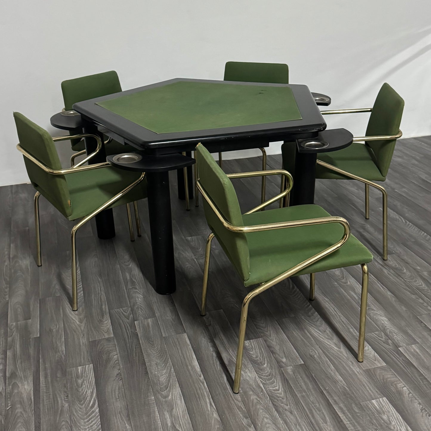 Set Tavolo Da Gioco Con 5 Sedie Modernariato Design Anni ‘70