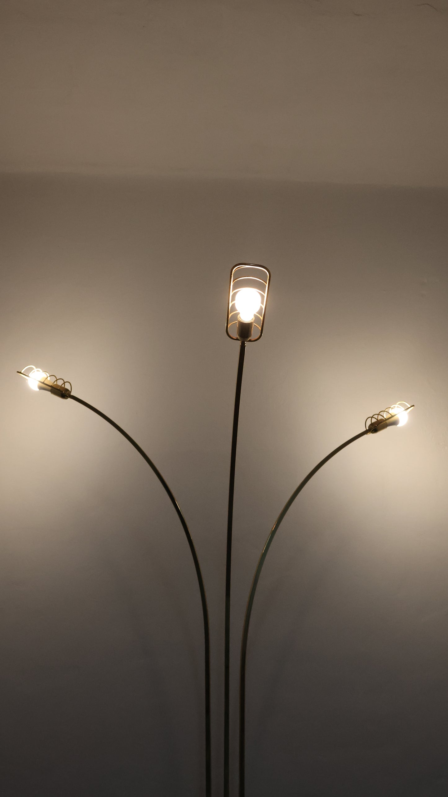 Romeo Rega Attr. Lampada Pavimento Hollywood Regency 1970’s Design Modernariato