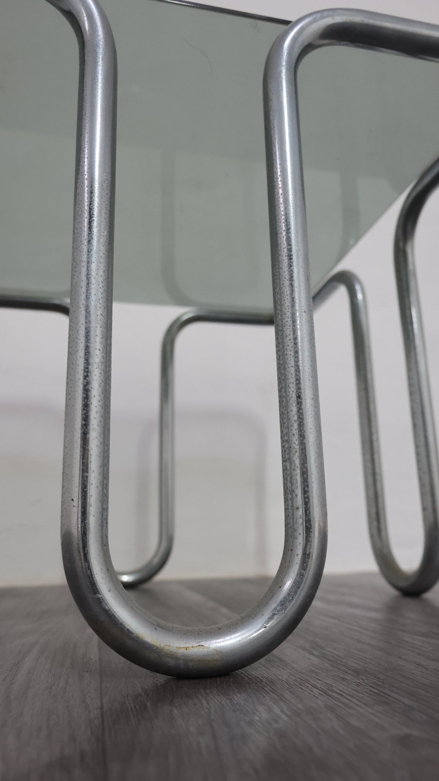 Ezio Didone Tavolino da salotto in Acciaio Tubolare Anni ‘70