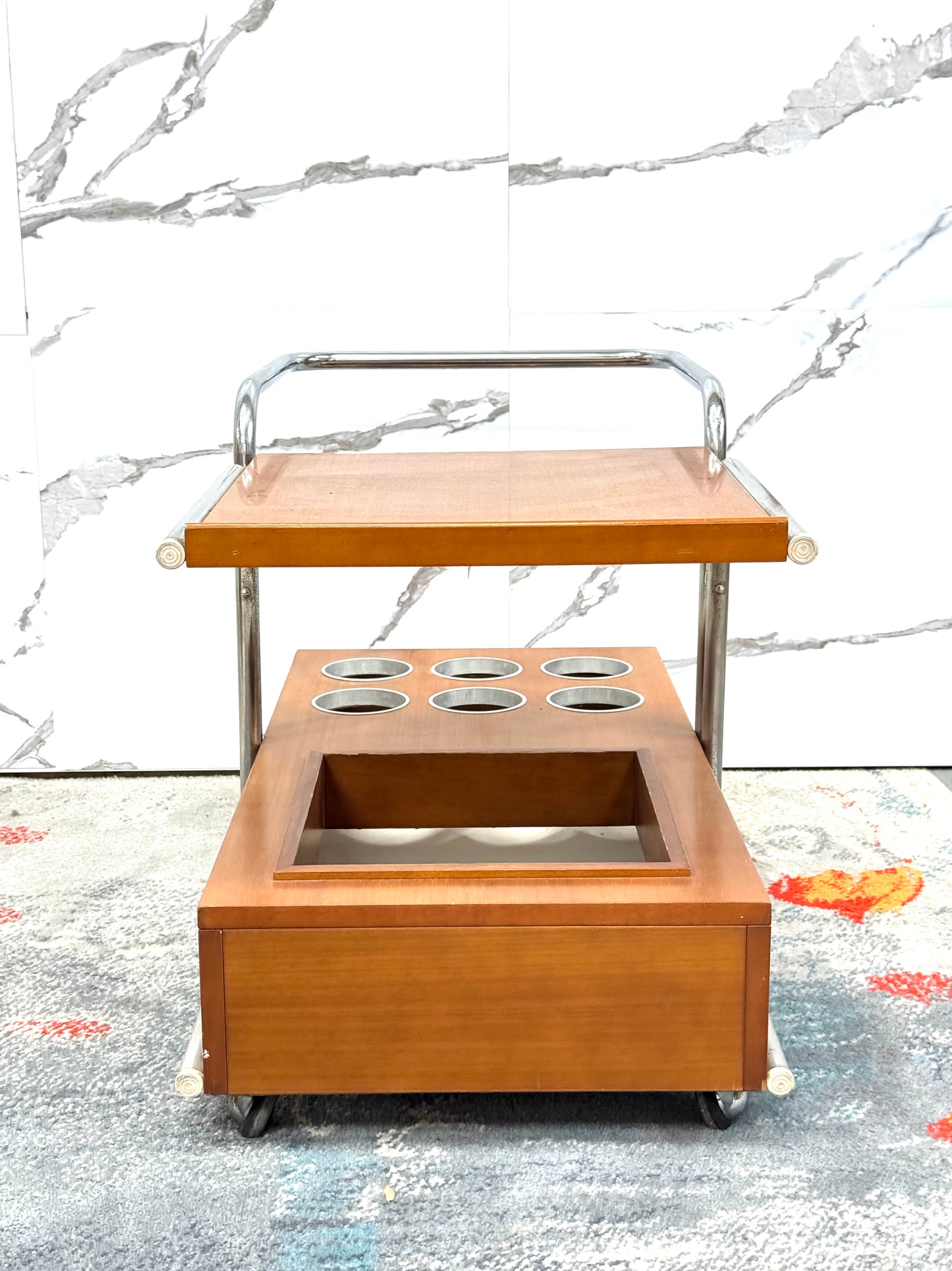 Carrello Portavivande Bauhaus Marcel Breuer Style 1970’s Design Modernariato
