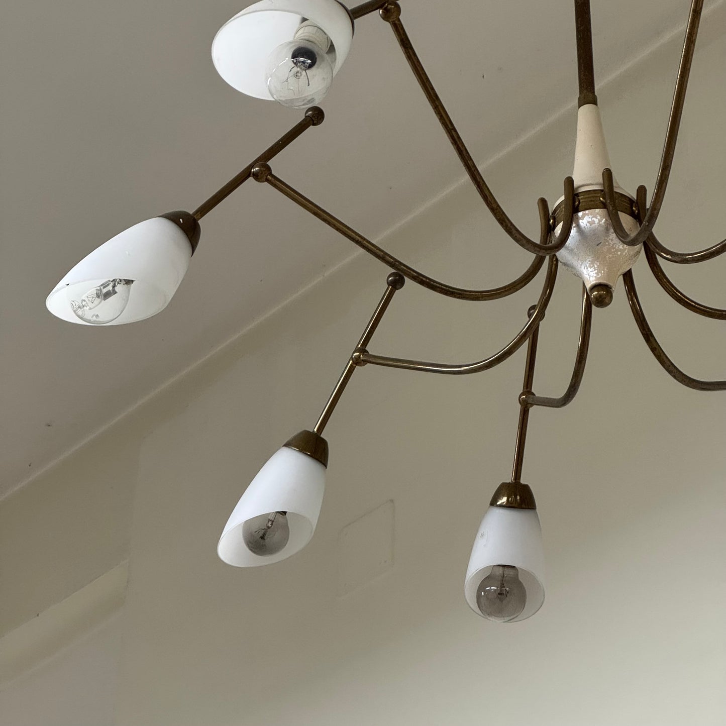 Lampadario Stilnovo Style Anni 60 Design Modernariato 8 Luci