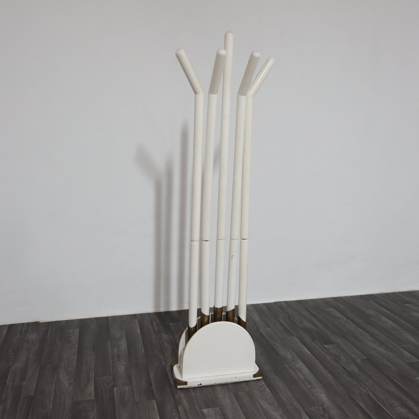 Appendiabiti Vintage Post-Modern Design Modernariato Anni ‘80 Legno e Ottone