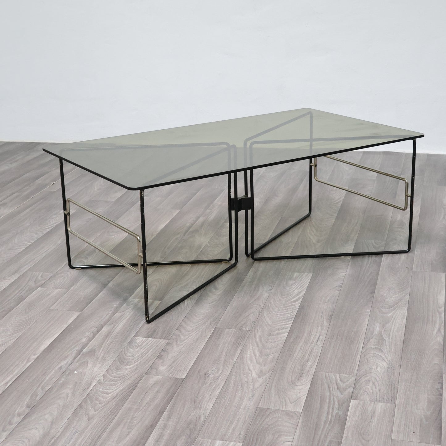 Tavolino Basso Da Caffè Design Geometrico Anni ‘70 Modernariato Vintage.