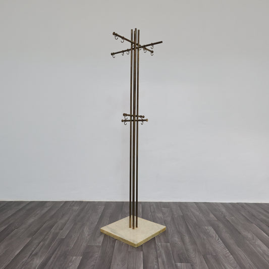 Renato Zevi Metalarte Appendiabiti Marmo E Ottone Design Modernariato