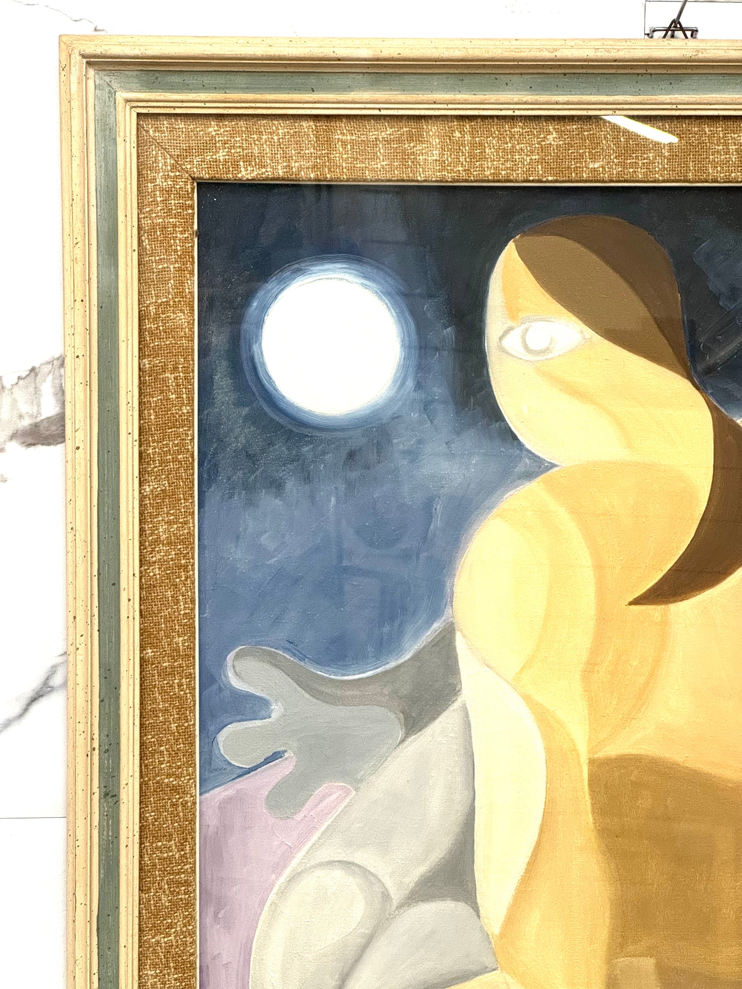Quadro Retrò Nudo di Donna ispirata a Picasso 1971