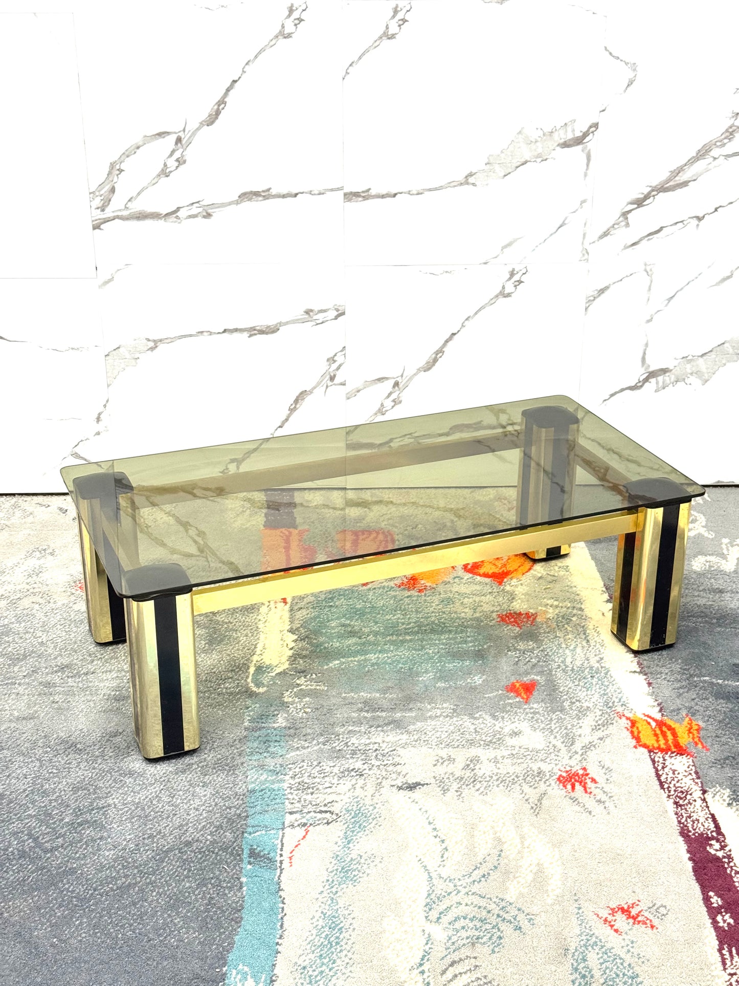 Tavolino da salotto Hollywood Regency design Modernariato 1970’s