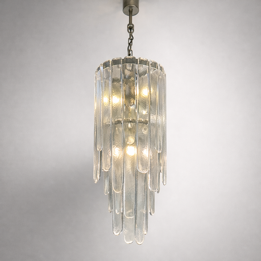 Carlo Nason Mazzega Lampadario Cascata Waterfall Murano Glass 1970's